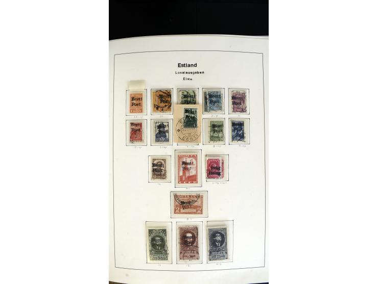 1939/45, postfrische, ungebrauchte und gestempelte Sammlung mit vielen guten Ausgaben wie Odenpäh Mi.-Nr. 2BI, Ukmerge Mi.-Nr