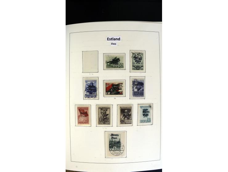 1939/45, postfrische, ungebrauchte und gestempelte Sammlung mit vielen guten Ausgaben wie Odenpäh Mi.-Nr. 2BI, Ukmerge Mi.-Nr