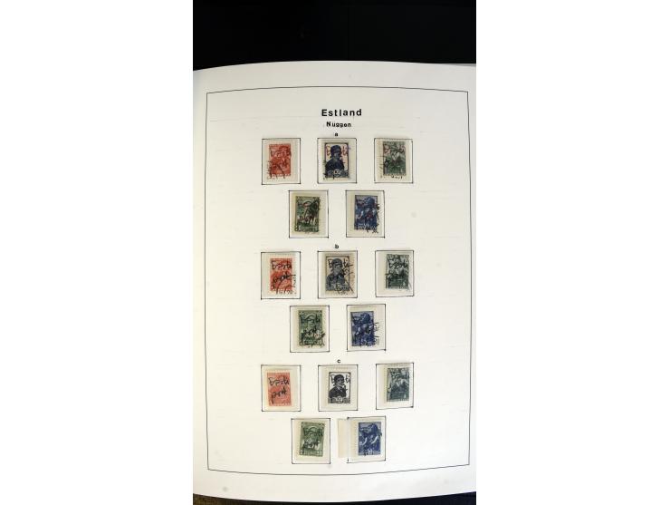 1939/45, postfrische, ungebrauchte und gestempelte Sammlung mit vielen guten Ausgaben wie Odenpäh Mi.-Nr. 2BI, Ukmerge Mi.-Nr