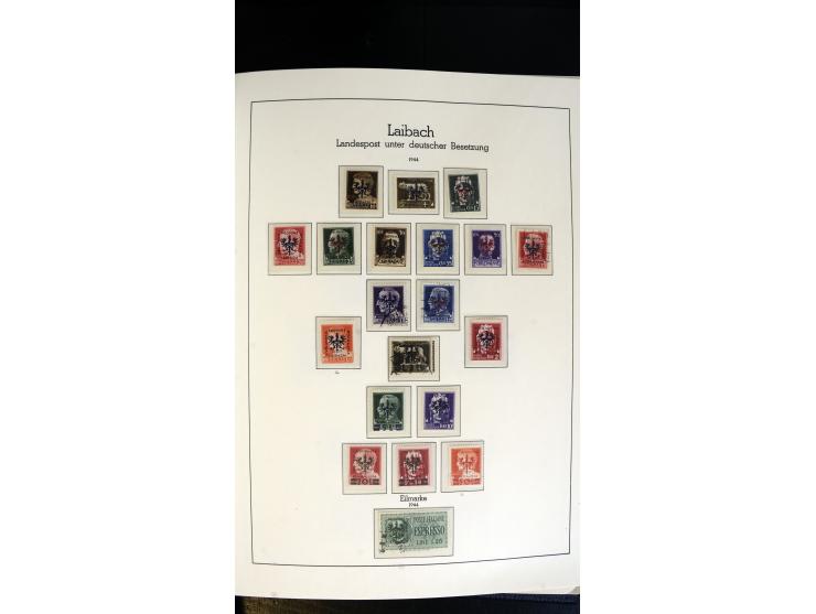 1939/45, postfrische, ungebrauchte und gestempelte Sammlung mit vielen guten Ausgaben wie Odenpäh Mi.-Nr. 2BI, Ukmerge Mi.-Nr