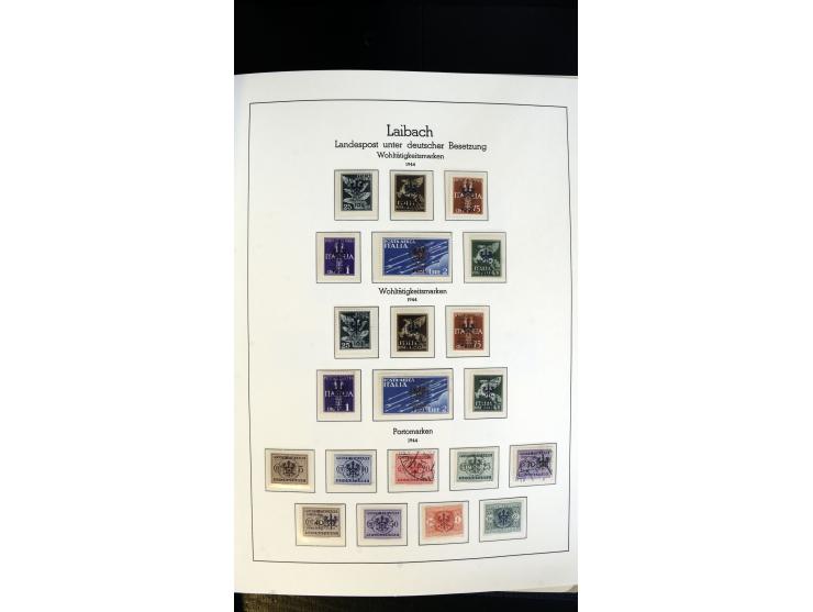 1939/45, postfrische, ungebrauchte und gestempelte Sammlung mit vielen guten Ausgaben wie Odenpäh Mi.-Nr. 2BI, Ukmerge Mi.-Nr