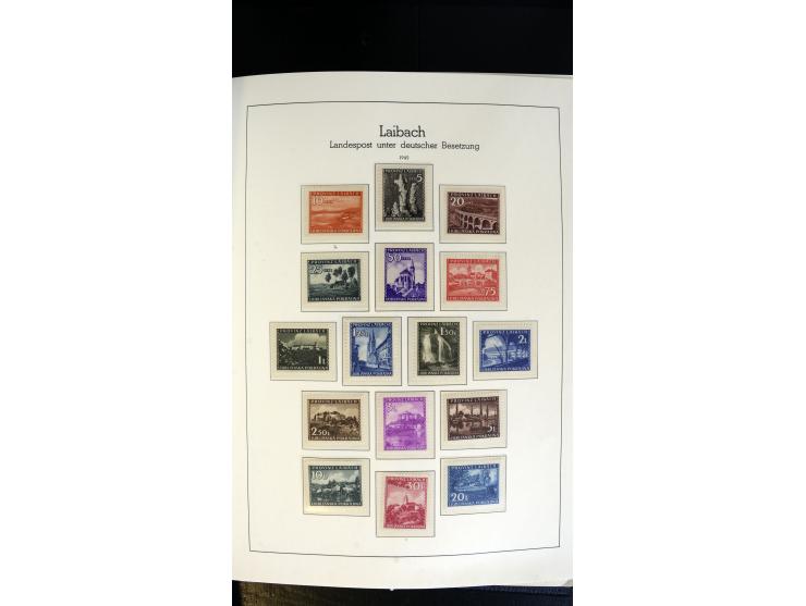 1939/45, postfrische, ungebrauchte und gestempelte Sammlung mit vielen guten Ausgaben wie Odenpäh Mi.-Nr. 2BI, Ukmerge Mi.-Nr