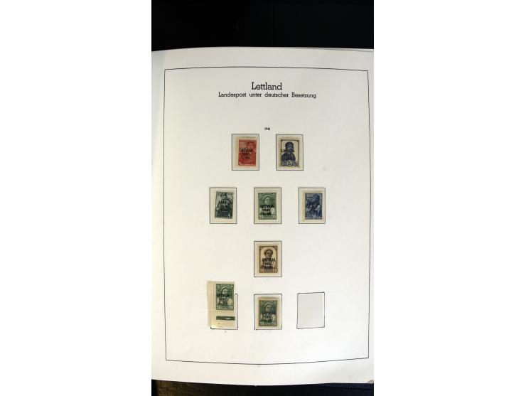 1939/45, postfrische, ungebrauchte und gestempelte Sammlung mit vielen guten Ausgaben wie Odenpäh Mi.-Nr. 2BI, Ukmerge Mi.-Nr