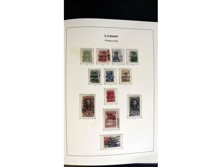 1939/45, postfrische, ungebrauchte und gestempelte Sammlung mit vielen guten Ausgaben wie Odenpäh Mi.-Nr. 2BI, Ukmerge Mi.-Nr