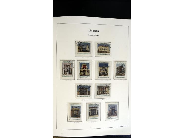 1939/45, postfrische, ungebrauchte und gestempelte Sammlung mit vielen guten Ausgaben wie Odenpäh Mi.-Nr. 2BI, Ukmerge Mi.-Nr