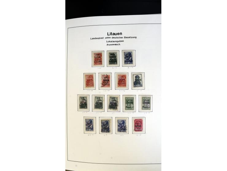 1939/45, postfrische, ungebrauchte und gestempelte Sammlung mit vielen guten Ausgaben wie Odenpäh Mi.-Nr. 2BI, Ukmerge Mi.-Nr