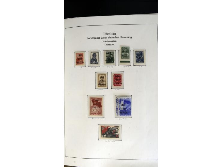 1939/45, postfrische, ungebrauchte und gestempelte Sammlung mit vielen guten Ausgaben wie Odenpäh Mi.-Nr. 2BI, Ukmerge Mi.-Nr