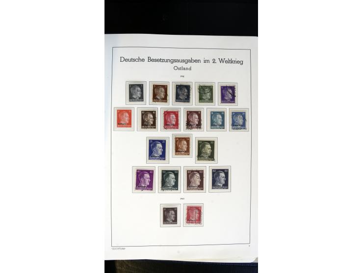 1939/45, postfrische, ungebrauchte und gestempelte Sammlung mit vielen guten Ausgaben wie Odenpäh Mi.-Nr. 2BI, Ukmerge Mi.-Nr