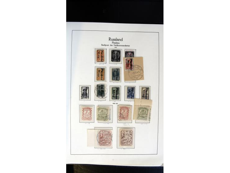 1939/45, postfrische, ungebrauchte und gestempelte Sammlung mit vielen guten Ausgaben wie Odenpäh Mi.-Nr. 2BI, Ukmerge Mi.-Nr