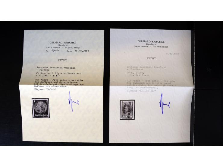 1939/45, postfrische, ungebrauchte und gestempelte Sammlung mit vielen guten Ausgaben wie Odenpäh Mi.-Nr. 2BI, Ukmerge Mi.-Nr