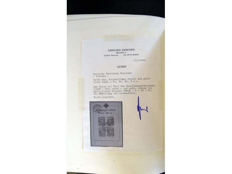 1939/45, postfrische, ungebrauchte und gestempelte Sammlung mit vielen guten Ausgaben wie Odenpäh Mi.-Nr. 2BI, Ukmerge Mi.-Nr