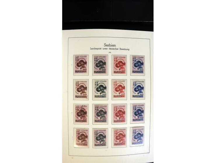 1939/45, postfrische, ungebrauchte und gestempelte Sammlung mit vielen guten Ausgaben wie Odenpäh Mi.-Nr. 2BI, Ukmerge Mi.-Nr