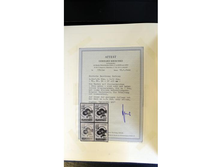 1939/45, postfrische, ungebrauchte und gestempelte Sammlung mit vielen guten Ausgaben wie Odenpäh Mi.-Nr. 2BI, Ukmerge Mi.-Nr