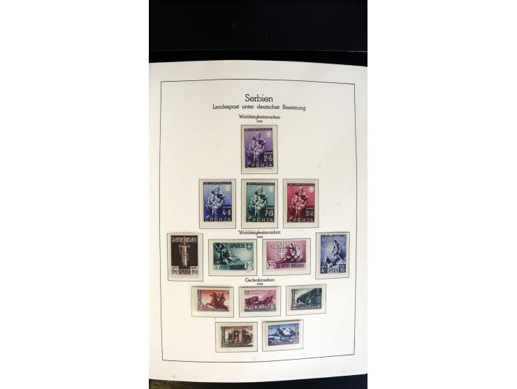 1939/45, postfrische, ungebrauchte und gestempelte Sammlung mit vielen guten Ausgaben wie Odenpäh Mi.-Nr. 2BI, Ukmerge Mi.-Nr