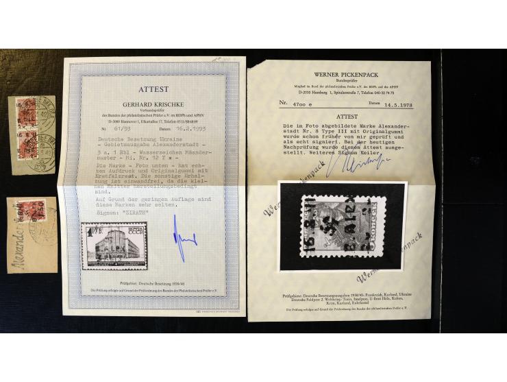 1939/45, postfrische, ungebrauchte und gestempelte Sammlung mit vielen guten Ausgaben wie Odenpäh Mi.-Nr. 2BI, Ukmerge Mi.-Nr