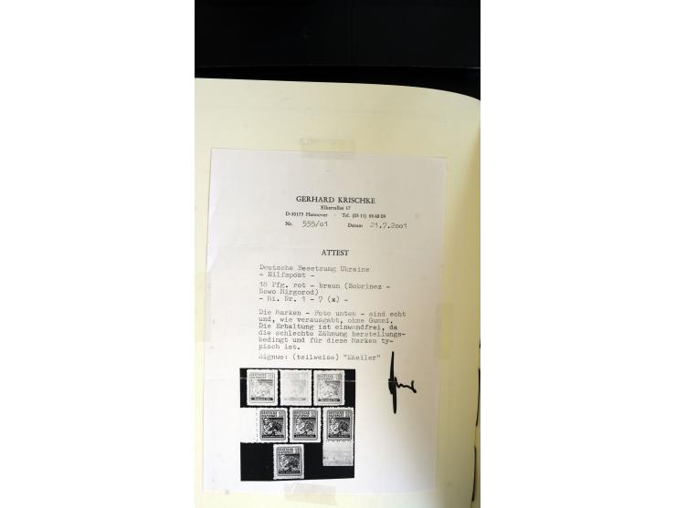 1939/45, postfrische, ungebrauchte und gestempelte Sammlung mit vielen guten Ausgaben wie Odenpäh Mi.-Nr. 2BI, Ukmerge Mi.-Nr