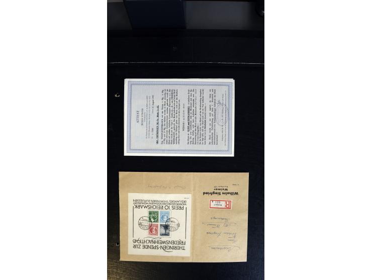 1945/90, postfrischer, ungebrauchter und gestempelter Bestand mit Sammlungen mit u.a. Mi.-Nr. BIb, Bl.1x, 2x auf nicht gelauf
