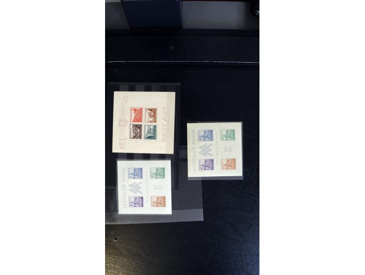 1945/90, postfrischer, ungebrauchter und gestempelter Bestand mit Sammlungen mit u.a. Mi.-Nr. BIb, Bl.1x, 2x auf nicht gelauf