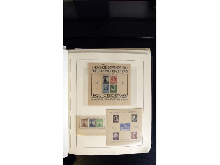 1945/90, postfrischer, ungebrauchter und gestempelter Bestand mit Sammlungen mit u.a. Mi.-Nr. BIb, Bl.1x, 2x auf nicht gelauf