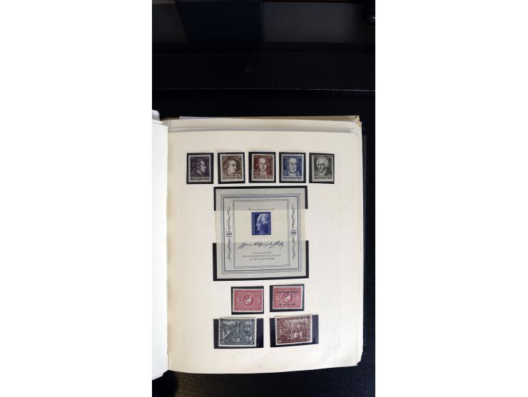 1945/90, postfrischer, ungebrauchter und gestempelter Bestand mit Sammlungen mit u.a. Mi.-Nr. BIb, Bl.1x, 2x auf nicht gelauf