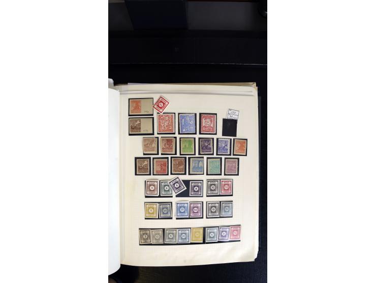 1945/90, postfrischer, ungebrauchter und gestempelter Bestand mit Sammlungen mit u.a. Mi.-Nr. BIb, Bl.1x, 2x auf nicht gelauf