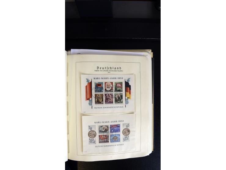 1945/90, postfrischer, ungebrauchter und gestempelter Bestand mit Sammlungen mit u.a. Mi.-Nr. BIb, Bl.1x, 2x auf nicht gelauf