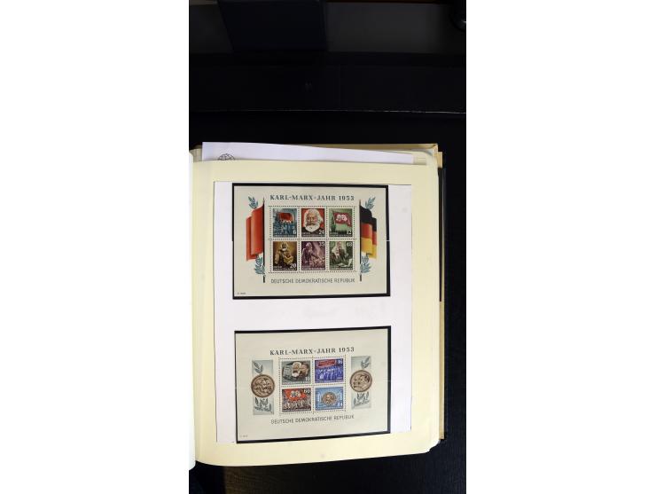 1945/90, postfrischer, ungebrauchter und gestempelter Bestand mit Sammlungen mit u.a. Mi.-Nr. BIb, Bl.1x, 2x auf nicht gelauf