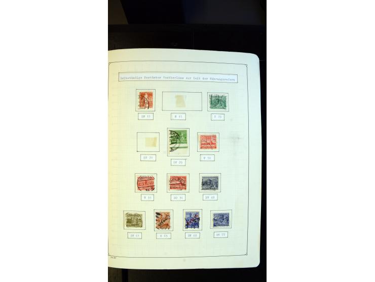 1948/68, sehr schöne gestempelte Sammlung, bis 5M. Schwarzaufdruck in den Hauptnummern augenscheinlich komplett, mit etlichen