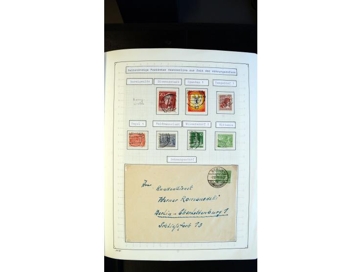 1948/68, sehr schöne gestempelte Sammlung, bis 5M. Schwarzaufdruck in den Hauptnummern augenscheinlich komplett, mit etlichen