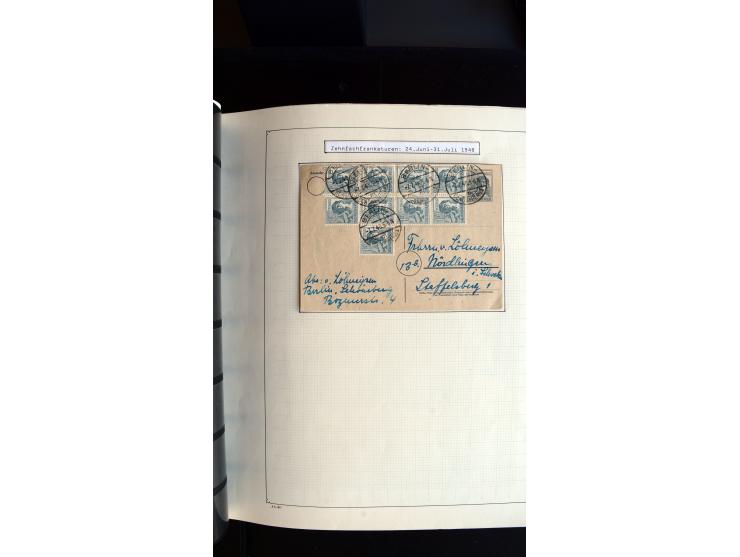 1948/68, sehr schöne gestempelte Sammlung, bis 5M. Schwarzaufdruck in den Hauptnummern augenscheinlich komplett, mit etlichen