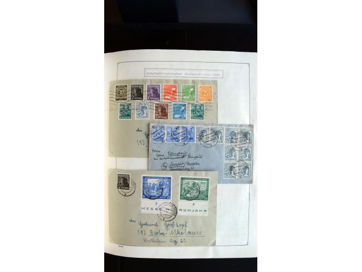1948/68, sehr schöne gestempelte Sammlung, bis 5M. Schwarzaufdruck in den Hauptnummern augenscheinlich komplett, mit etlichen