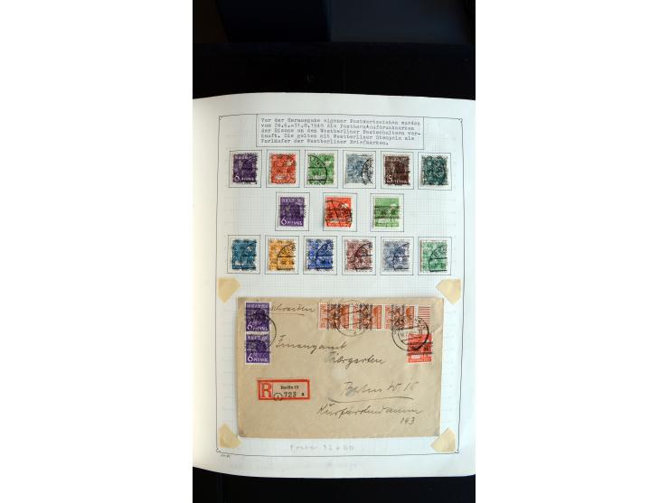 1948/68, sehr schöne gestempelte Sammlung, bis 5M. Schwarzaufdruck in den Hauptnummern augenscheinlich komplett, mit etlichen