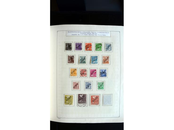 1948/68, sehr schöne gestempelte Sammlung, bis 5M. Schwarzaufdruck in den Hauptnummern augenscheinlich komplett, mit etlichen