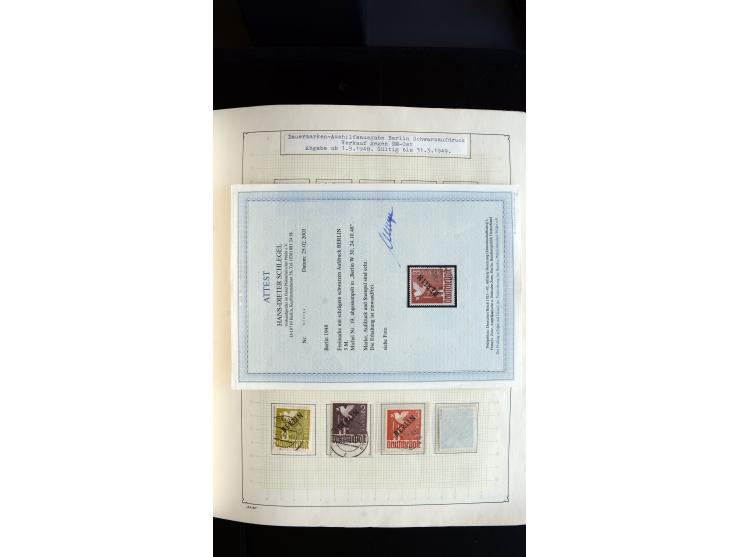 1948/68, sehr schöne gestempelte Sammlung, bis 5M. Schwarzaufdruck in den Hauptnummern augenscheinlich komplett, mit etlichen