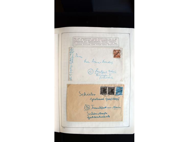 1948/68, sehr schöne gestempelte Sammlung, bis 5M. Schwarzaufdruck in den Hauptnummern augenscheinlich komplett, mit etlichen