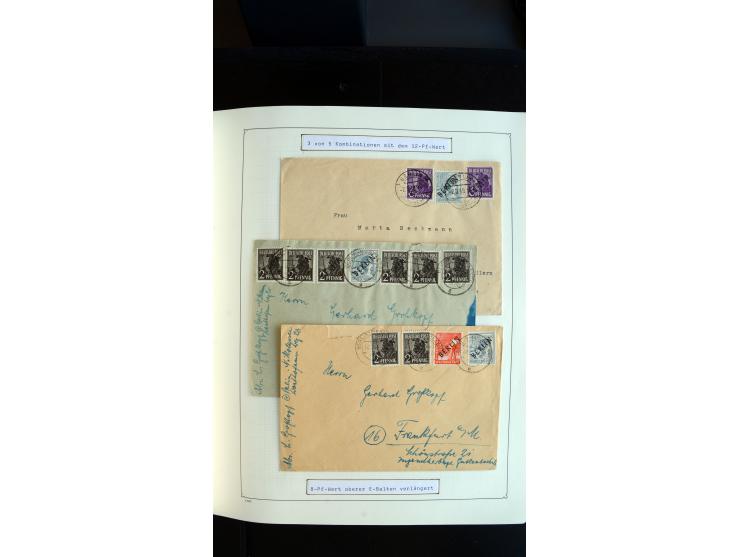 1948/68, sehr schöne gestempelte Sammlung, bis 5M. Schwarzaufdruck in den Hauptnummern augenscheinlich komplett, mit etlichen