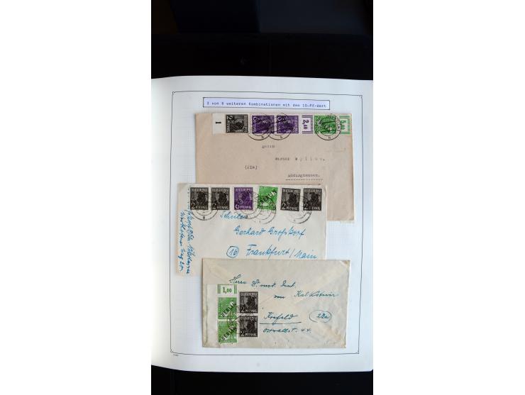 1948/68, sehr schöne gestempelte Sammlung, bis 5M. Schwarzaufdruck in den Hauptnummern augenscheinlich komplett, mit etlichen