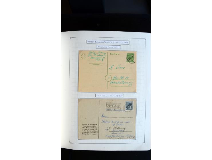 1948/68, sehr schöne gestempelte Sammlung, bis 5M. Schwarzaufdruck in den Hauptnummern augenscheinlich komplett, mit etlichen