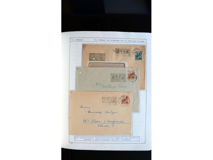 1948/68, sehr schöne gestempelte Sammlung, bis 5M. Schwarzaufdruck in den Hauptnummern augenscheinlich komplett, mit etlichen