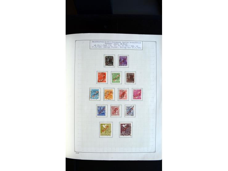 1948/68, sehr schöne gestempelte Sammlung, bis 5M. Schwarzaufdruck in den Hauptnummern augenscheinlich komplett, mit etlichen