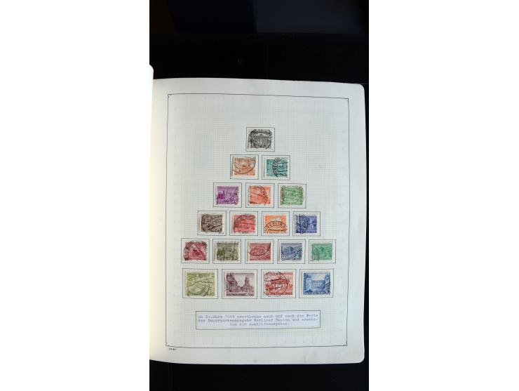 1948/68, sehr schöne gestempelte Sammlung, bis 5M. Schwarzaufdruck in den Hauptnummern augenscheinlich komplett, mit etlichen