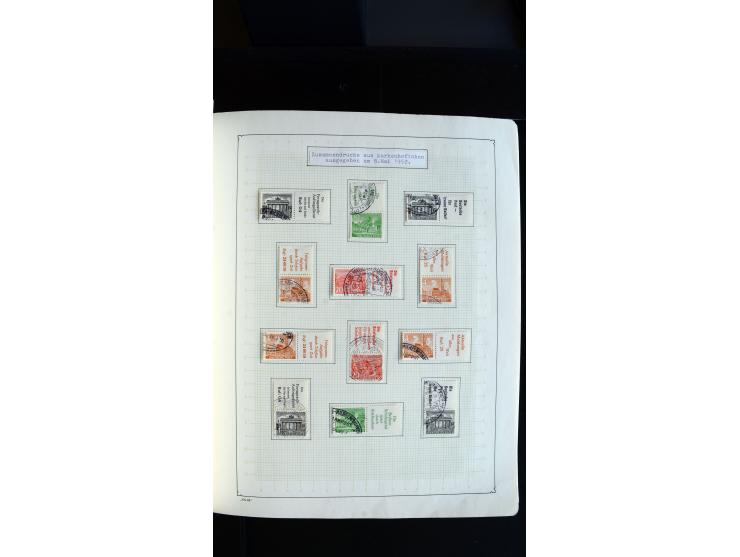 1948/68, sehr schöne gestempelte Sammlung, bis 5M. Schwarzaufdruck in den Hauptnummern augenscheinlich komplett, mit etlichen