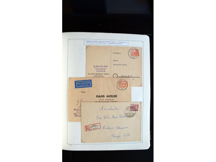 1948/68, sehr schöne gestempelte Sammlung, bis 5M. Schwarzaufdruck in den Hauptnummern augenscheinlich komplett, mit etlichen