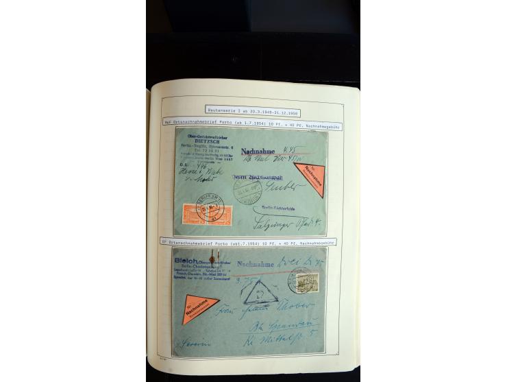 1948/68, sehr schöne gestempelte Sammlung, bis 5M. Schwarzaufdruck in den Hauptnummern augenscheinlich komplett, mit etlichen