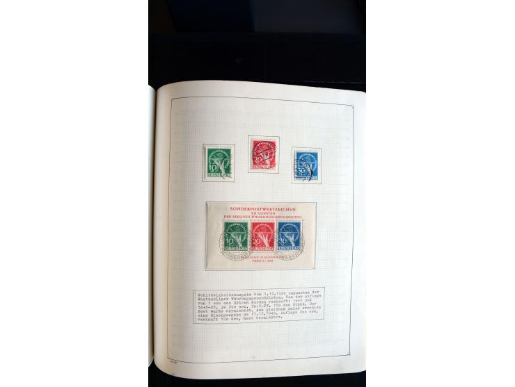 1948/68, sehr schöne gestempelte Sammlung, bis 5M. Schwarzaufdruck in den Hauptnummern augenscheinlich komplett, mit etlichen