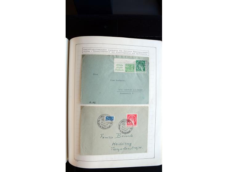 1948/68, sehr schöne gestempelte Sammlung, bis 5M. Schwarzaufdruck in den Hauptnummern augenscheinlich komplett, mit etlichen