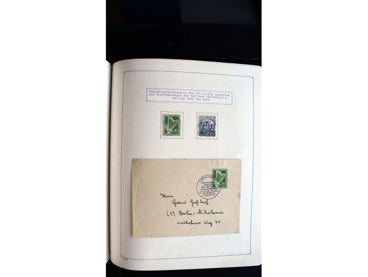 1948/68, sehr schöne gestempelte Sammlung, bis 5M. Schwarzaufdruck in den Hauptnummern augenscheinlich komplett, mit etlichen