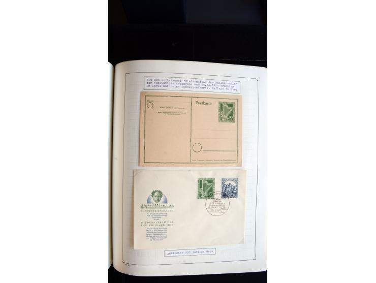 1948/68, sehr schöne gestempelte Sammlung, bis 5M. Schwarzaufdruck in den Hauptnummern augenscheinlich komplett, mit etlichen