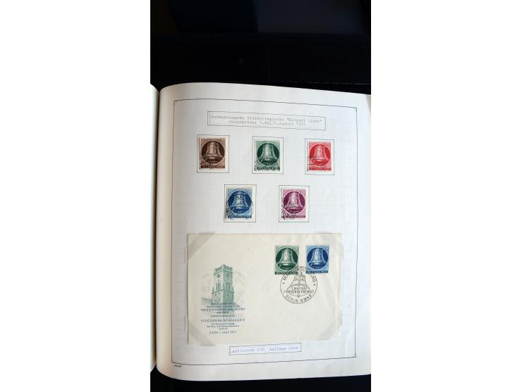 1948/68, sehr schöne gestempelte Sammlung, bis 5M. Schwarzaufdruck in den Hauptnummern augenscheinlich komplett, mit etlichen