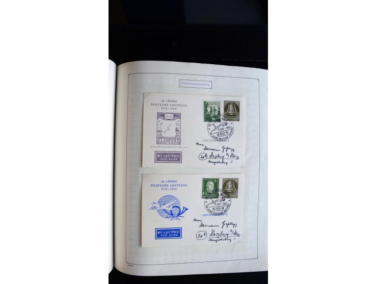 1948/68, sehr schöne gestempelte Sammlung, bis 5M. Schwarzaufdruck in den Hauptnummern augenscheinlich komplett, mit etlichen